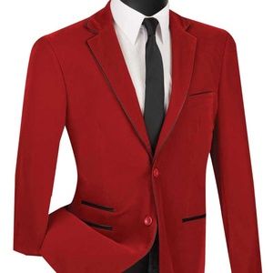 *SHARP* Velvet Sports Jackets with Leather Trim